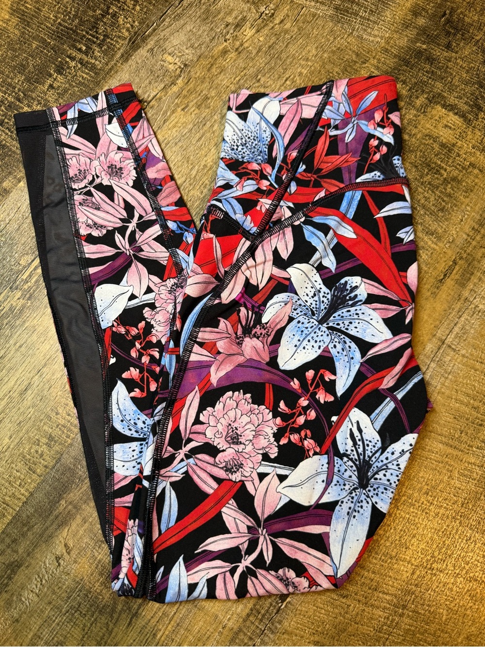 lululemon athletica Black Multi Floral Leggings